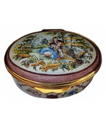 Marshall &quot;Happy Anniversary&quot; Couple in Park English Enamels Box - $75.05 CAD