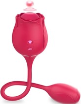 Rose Vibrator Toy for Women, Rose Clitoral Toy G-spot Vibrator Toy, 2 in 1 - £14.72 GBP