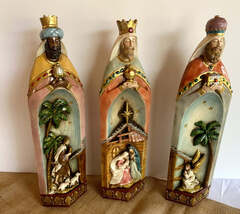 3 Piece Nativity Set within the 3 Wise Men, Handpainted, New from Colombia Gftsh - $4,182.27 MXN