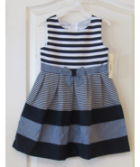 Bonnie Jean Sleeveless Dress Blue White Stripe Baby Girls Sz 2T NWT - $19.65