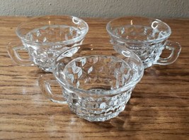 Fostoria American Clear Cubist 3 Tea Coffee Punch Cups - $14.99