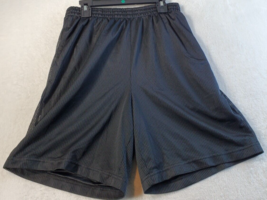 Star Athletic Shorts Mens Small Black Mesh 100% Polyester Elastic Waist ... - $8.49