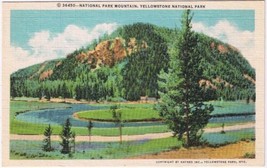 Postcard National Park Mountain Yellowstone National Park Wyoming - $4.94