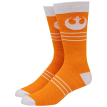 Star Wars Rebel Fighter Costume Logo Crew Socks Orange - £7.81 GBP
