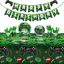 172 Pieces Video Game Party Decoration Set Game Happy Birthday Banner Gamer Part - £33.19 GBP