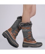 DREAM PAIRS Women&#39;s Faux Fur Lined Winter Snow  Boots Size 8 Avalanche - $39.59