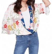 Charlie B floral faux wrap top in Paisley - size M - $60.39