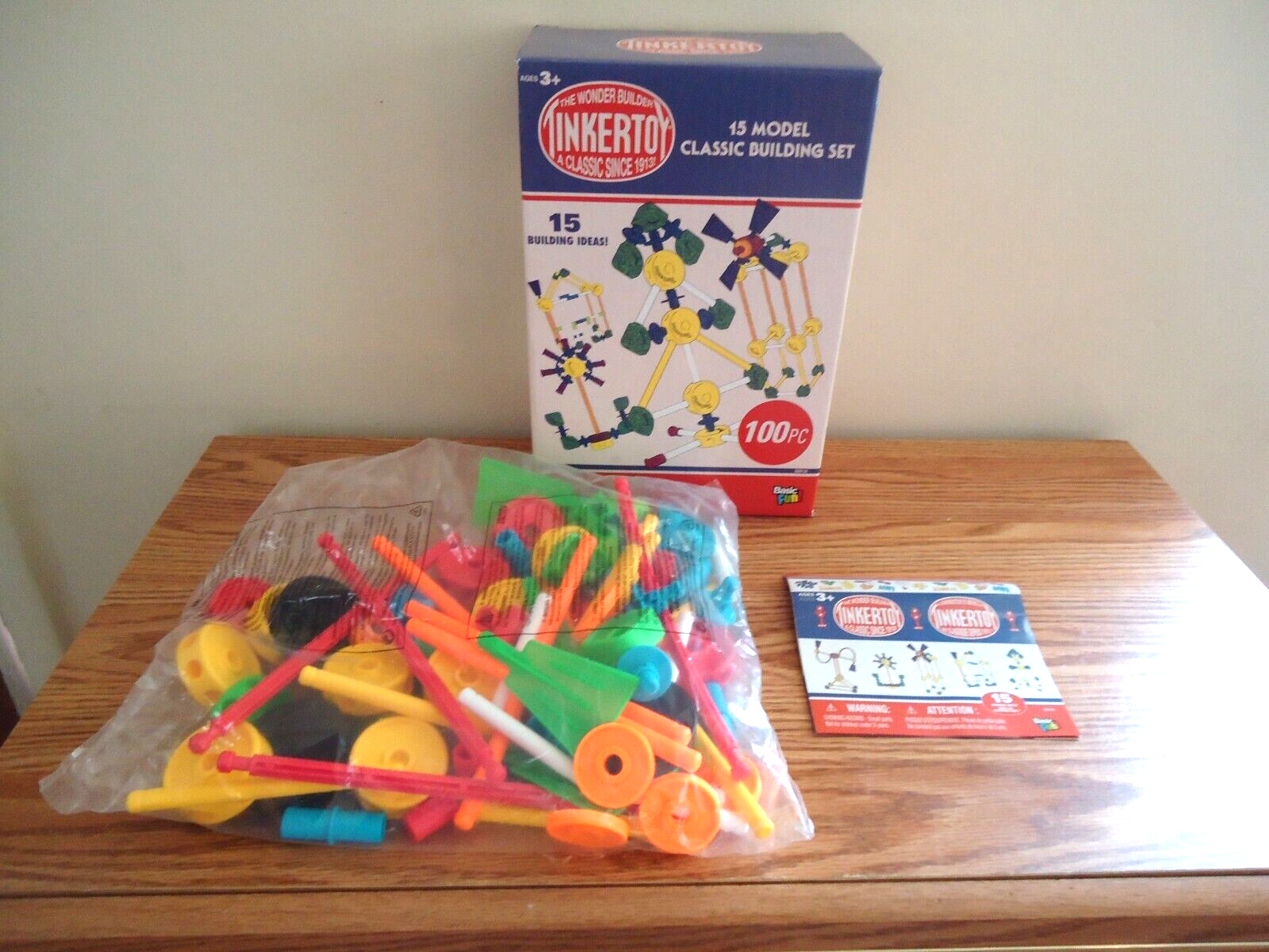 Primary image for " NIB " Tinkertoy 100 PC 15 Model Classic Building Set " GREAT GIFT ITEM "