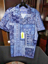 Robert Graham The Gotham Blue S/S Medium Shirt & 36" Waist Shorts Combo NWTS image 4