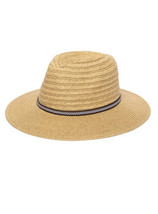 San Diego Hat Co. Men&#39;s Ultrabriad Panama Jacquard Trim Natural Light Brown - £22.50 GBP