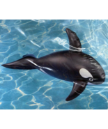 Killer Whale Pool Inflatable Toy 35&quot; 3FT Shamu NEW Vtg Black White Ride ... - $1,581.91 MXN
