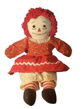 Vintage Raggedy Ann 19&quot; Plush Doll Red Hair - £12.61 GBP