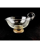 Vintage Frank M. Whiting Elegant Glass Creamer Snail Handle Sterling Sil... - $522.85 MXN