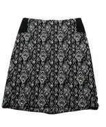 Chicos Womens A Line Skirt Size 0.5 Small Black White Geometric Back Zip - $28.52 CAD