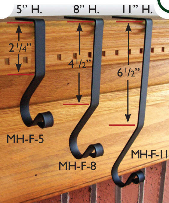 Plain 5" Mantel Hook Made in USA by Village Wrought Iron