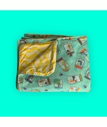 Handmade Baby Boy Toddler Throw Blanket Green Fleece Insect Bug Bee Fly ... - £28.17 GBP