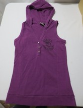HARLEY DAVIDSON Women&#39;s Size XL Purple Sleeveless Ribbed Shirt Hood - £39.33 GBP