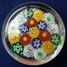 Vintage 1930s 2&quot; diameter China Chinese Concentric Millefiori Paperweight - £11.98 GBP