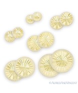 14kt Yellow Gold Half-Dome Bead Stud Earrings 14k 14 kt Diamond-Cut Ribb... - $65.33+