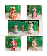 Disney Grolier Porcelain Treasures Christmas Ornaments Beauty Beast Genie Alice+ - $74.24