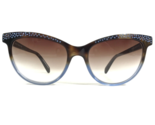 Gem Sunglasses 71 C.BLK/BL Blue Brown Tortoise Crystals Frames with brow... - £59.15 GBP