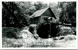 Vtg Postcard RPPC McGregor Iowa Spook Cave Water Wheel Unused - £8.34 GBP
