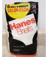 VTG Hanes Briefs 1992 Size 36 Large Men&#39;s White 6 Pack Underwear Tighty ... - €45,27 EUR
