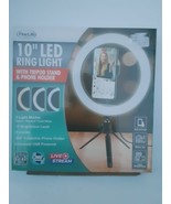 10&quot; LED RING LIGHT W/TRIPOD STAND &amp; PHONE HOLDER- DIMMABLE-&quot;FINE LIFE&quot; #... - $21.66 CAD