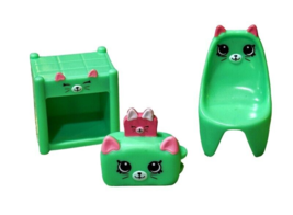 3 SHOPKINS McDonald’s 2017 Happy Meal Happy Places Toys Chair Toaster Shelf - £3.12 GBP