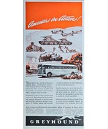 1941 GREYHOUND &quot;America In Action&quot; Tanks-Planes-Farming-Vintage Print Ad... - £11.20 GBP