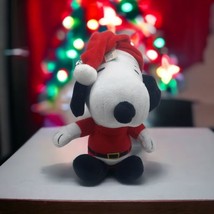 1 Count Fetch For Pets Peanuts 9&quot; Christmas Snoopy Squeaky Plush Pet Toy - £12.36 GBP