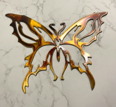 Butterfly Metal Art - Honey Copper Finish - 9&quot; x 7&quot; - £19.72 GBP
