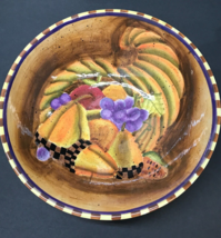 Cornucopia Autumn Harvest Decorative 12 inch Ceramic Bowl Fruit and Vege... - $14.84