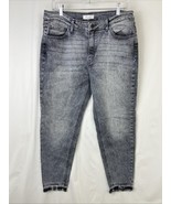 Kancan Mid Rise Women&#39;s Size 32 Jeans Gray Ankle Skinny Distressed Fraye... - $28.37 CAD