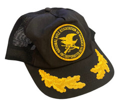 Vintage K Products NRA Mesh Snapback Trucker Hat Cap Patch Black Gold Leaf USA - £10.07 GBP