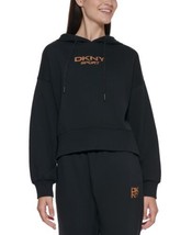 DKNY Womens Sport Tiger-Print Logo Hoodie Size Small Color Black - £61.89 GBP