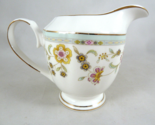 GRACE TEAWARE PORCELAIN CREAMER PINK FLOWERS GOLD TRIM - $14.84