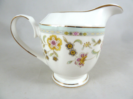 Grace Teaware Porcelain Creamer Pink Flowers Gold Trim - £11.86 GBP