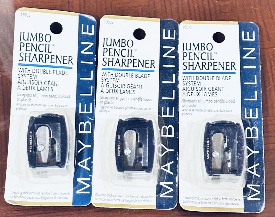Maybelline Jumbo pencil sharpener Double Blade For Wood / Plastic 185JS ... - $10.41