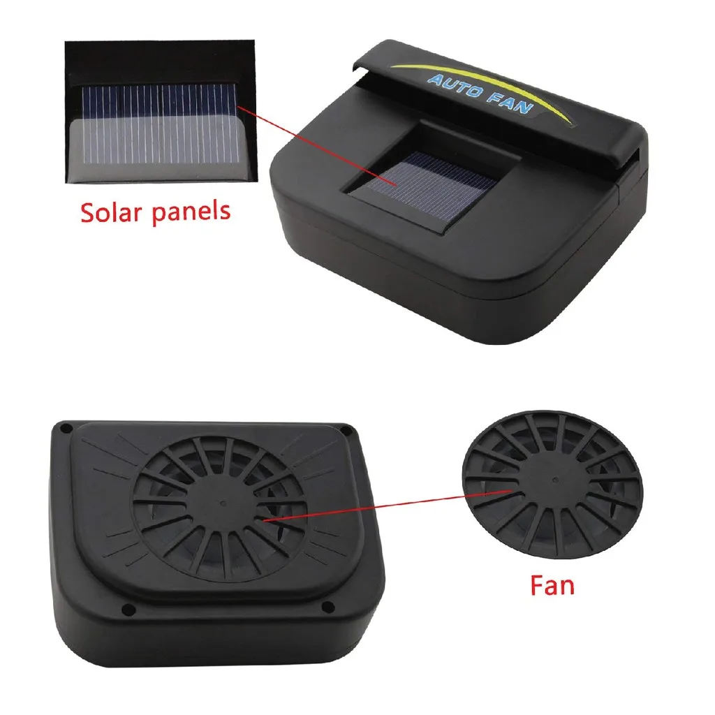 Solar-Powered Car Fan with Auto Window Ventilation, Cooling, and Rubber ... - £17.38 GBP