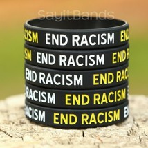 End Racism Wristbands - Fight Racism Silicone Wholesale Bracelets 2 to 1... - £5.43 GBP+