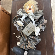 Rare Vintage Star Collection German Collectible Porcelain Faced Clown Do... - $5.86