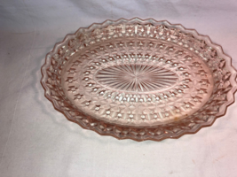Vintage Pink Holiday 11.25 Inch Platter Depression Glass Mint - $23.99