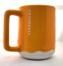 Starbucks Coffee Cup Mug Summer Mango Luster Orange Drip 14 Ounce 2002 - £15.73 GBP