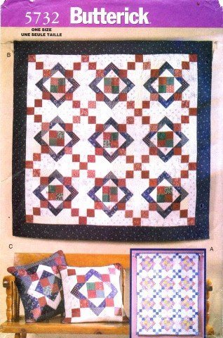 Butterick 5732 Sewing Pattern Aunt Nancy&#39;s Quilt &amp; Pillow - $4.83
