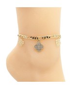 Clover Charm Anklet bracelet 18k gold Filled 10 inches - $17.23 CAD