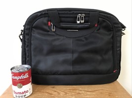 Samsonite Black 3-Pocket Carry On Attache Computer Laptop Shoulder Strap Bag 16&quot; - £39.53 GBP