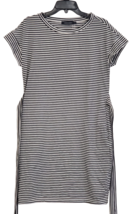 MEROKEETY Women&#39;s Summer Striped Short Sleeve Dress Casual Tie Waist with Pocket - £23.73 GBP