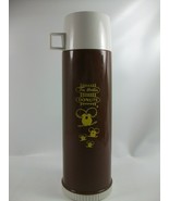 Vintage Tim Horton No S Donuts Thermos 13.5&quot; Brown Plastic - £24.40 GBP