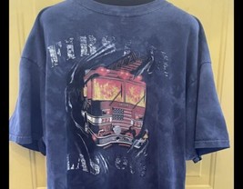 Vintage The Mountain Fire Truck Ladder 1 First In Last Out T Shirt Size XXL - £10.30 GBP